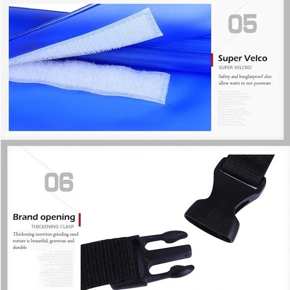 613. Waterproof Swimming Beach Boat Sports Waist Pack Bag pink blue green black - Picture 7 of 12